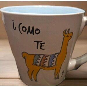 Como Se Llama? Mug – Novelty – Blue Interior 2 Llamas – Double Sided‎ – 16 OZ